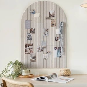 Large Arched Felt Bulletin Board - 6 Customizable Adhesive Tiles with Pins Stylish 35" X 24" Cork Board Alternative for Office and Wall Decor - Perfect to Display Your Photos Large Arched Felt Bulletin Board - 6 Customizable Adhesive Tiles with Pins Stylish 35" X 24" Cork Board Alternative for Office and Wall Decor - Perfect to Display Your Photos