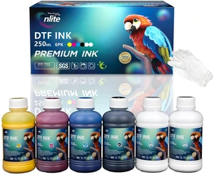 DTF Ink 250ML Combo Pack, Premium Pigment Ink for PET Film Heat Transfer Printing, Refill for DTF Printer with printhead DX5 DX7 5113 XP600 I3200 4720 TX800, 2W+1B+1C+1M+1Y DTF Ink 250ML Combo Pack, Premium Pigment Ink for PET Film Heat Transfer Printing, Refill for DTF Printer with printhead DX5 DX7 5113 XP600 I3200 4720 TX800, 2W+1B+1C+1M+1Y
