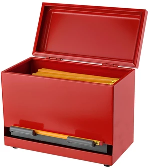 Pencil Dispenser for Classroom - Stainless Steel Bulk Pencil Holder for Desk - Includes Removable Label Stickers - Teacher Must Haves for Organization - Holds up to 200 Pencils (Red) Pencil Dispenser for Classroom - Stainless Steel Bulk Pencil Holder for Desk - Includes Removable Label Stickers - Teacher Must Haves for Organization - Holds up to 200 Pencils (Red)