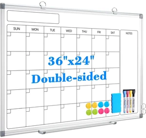 Whiteboard Calendar 36x24 Magnetic Dry Erase Board for Wall Monthly Magnetic Calendar, 11-Layer, Wall Mount Hanging, Office Home School, Easy Clean Aluminum Frame, Full Accessories Whiteboard Calendar 36x24 Magnetic Dry Erase Board for Wall Monthly Magnetic Calendar, 11-Layer, Wall Mount Hanging, Office Home School, Easy Clean Aluminum Frame, Full Accessories