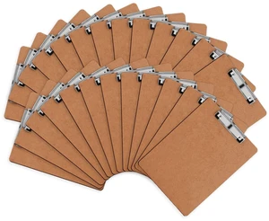 Clipboards, 25 Pack Hardboard Office Clipboards Low Profile Clip Standard A4 Letter Size, ECO Friendly Clipboards, 25 Pack Hardboard Office Clipboards Low Profile Clip Standard A4 Letter Size, ECO Friendly