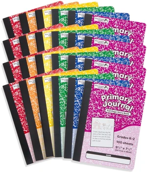 24 Primary Journal Composition Notebook K-2, Full Page 100 Sheets Each, Full Page with Drawing and Lines, Assorted Colors, Grades K-2, Kindergarten Writing Paper 24 Primary Journal Composition Notebook K-2, Full Page 100 Sheets Each, Full Page with Drawing and Lines, Assorted Colors, Grades K-2, Kindergarten Writing Paper