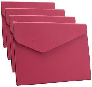PU Leather A4 File Folder Document Holder Waterproof Portfolio Envelope Folder Case with Invisible Magnetic Closure Red (Pack of 4) PU Leather A4 File Folder Document Holder Waterproof Portfolio Envelope Folder Case with Invisible Magnetic Closure Red (Pack of 4)
