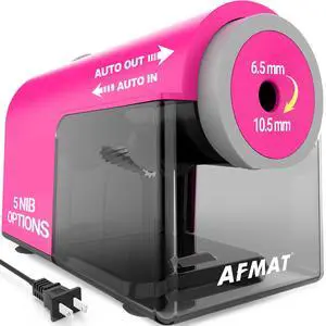 Electric Pencil Sharpener, Fully Automatic Pencil Sharpener for 6.5-10.5mm No.2/Jumbo/Colored Pencils, Auto in & Out, 5 Sharpness Modes, 10000+ Sharpenings for Classroom Home Office, PSC5(Pink) Electric Pencil Sharpener, Fully Automatic Pencil Sharpener for 6.5-10.5mm No.2/Jumbo/Colored Pencils, Auto in & Out, 5 Sharpness Modes, 10000+ Sharpenings for Classroom Home Office, PSC5(Pink)
