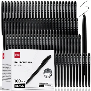 Pens Bulk, 100 Pcs Retractable Ballpoint Pens, 1.0MM Black Ink Smooth Writing, No Bleed, Comfortable Grip for Home, Office & School Use Pens Bulk, 100 Pcs Retractable Ballpoint Pens, 1.0MM Black Ink Smooth Writing, No Bleed, Comfortable Grip for Home, Office & School Use