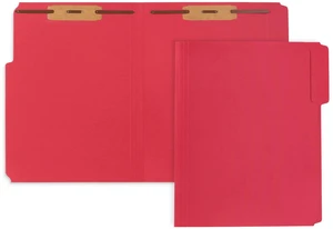 50 Red Fastener File Folders, Letter, 2 Prong Durable 11pt Red Paper, Letter Size, 1/3 Cut Reinforced Tabs, Bonded 2 Prong Fasteners, Medical, Law and Office Files 50 Red Fastener File Folders, Letter, 2 Prong Durable 11pt Red Paper, Letter Size, 1/3 Cut Reinforced Tabs, Bonded 2 Prong Fasteners, Medical, Law and Office Files
