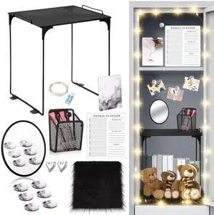 19 Pcs Locker Organizer and Decorating Kit, First Day of Essentials Marble Print Whiteboard with Markers Locker Shelf Plush Area Rug Mirror Magnetic Cup (Black White) 19 Pcs Locker Organizer and Decorating Kit, First Day of Essentials Marble Print Whiteboard with Markers Locker Shelf Plush Area Rug Mirror Magnetic Cup (Black White)