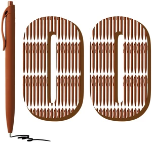 100 Pack No Bleed Brown Barrel Click Pens, Wholesale Retractable Ballpoint Pens, Medium Point, Smooth Ink, 1.0MM Black Ink 100 Pack No Bleed Brown Barrel Click Pens, Wholesale Retractable Ballpoint Pens, Medium Point, Smooth Ink, 1.0MM Black Ink