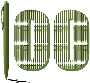 100 Pack No Bleed Sage Green Barrel Click Pens, Wholesale Retractable Ballpoint Pens, Medium Point, Smooth Ink, 1.0MM Black Ink 100 Pack No Bleed Sage Green Barrel Click Pens, Wholesale Retractable Ballpoint Pens, Medium Point, Smooth Ink, 1.0MM Black Ink