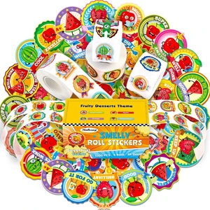 Reward Smelly Roll Stickers for Kids, 4 Rolls, 1200 PCS 4 Scent Scratch & Sniff Food Theme; Positive Reward for Classroom; Portable Drawer Box for Travel/Car/Airplane; Fruit Scents Reward Smelly Roll Stickers for Kids, 4 Rolls, 1200 PCS 4 Scent Scratch & Sniff Food Theme; Positive Reward for Classroom; Portable Drawer Box for Travel/Car/Airplane; Fruit Scents