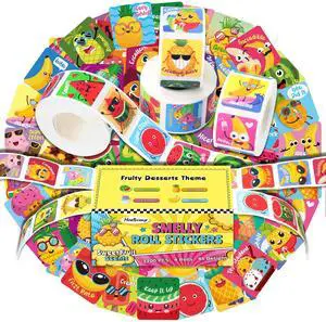 1200 Pcs Scratch and Sniff Scented Stickers for Kids 4 Rolls, 0.98 in; Smelly Motivational Reward Stickers; Classroom Teacher Must Haves; School Supplies Incentives for Students 1200 Pcs Scratch and Sniff Scented Stickers for Kids 4 Rolls, 0.98 in; Smelly Motivational Reward Stickers; Classroom Teacher Must Haves; School Supplies Incentives for Students