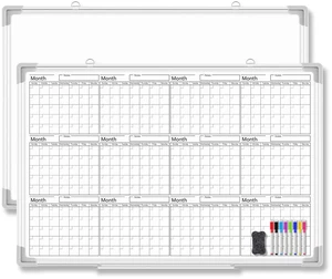 36" x 24" Magnetic Horizontal Yearly 12 Month Dry Erase Calendar for Wall 2026 Undated Dry Erase Wall Calendar Planner Aluminum Frame Whiteboard for Home Office Projects Fridge 36" x 24" Magnetic Horizontal Yearly 12 Month Dry Erase Calendar for Wall 2026 Undated Dry Erase Wall Calendar Planner Aluminum Frame Whiteboard for Home Office Projects Fridge