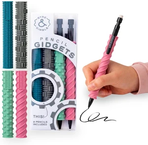 Textured Silicone Pencil Sleeves for Kids & Adults, For Quiet & Calm Fidgeting, Fits Mechanical Pencils - 4 Grips, 2 Pencils Textured Silicone Pencil Sleeves for Kids & Adults, For Quiet & Calm Fidgeting, Fits Mechanical Pencils - 4 Grips, 2 Pencils