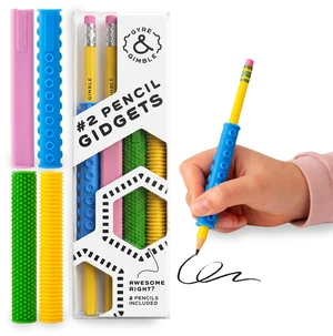 Textured Silicone Pencil Sleeves for Kids & Adults, For Quiet & Calm Fidgeting, Fits #2 Wooden Pencils - 4 Grips, 2 Pencils Textured Silicone Pencil Sleeves for Kids & Adults, For Quiet & Calm Fidgeting, Fits #2 Wooden Pencils - 4 Grips, 2 Pencils