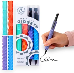 Textured Silicone Pencil Sleeves for Kids & Adults, For Quiet & Calm Fidgeting, Fits Mechanical Pencils - 4 Grips, 2 Pencils Textured Silicone Pencil Sleeves for Kids & Adults, For Quiet & Calm Fidgeting, Fits Mechanical Pencils - 4 Grips, 2 Pencils