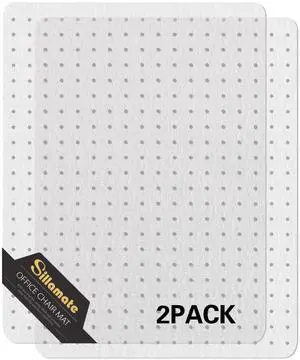 Plastic Office Chair Mat for Carpeted Floors, Heavy Duty Floor Mat,Eco-Friendly Series Studded Carpet Desk Chair Mats-36'' x 48'' (36 inches X 48 inches x 2 pc- NO Lip) Plastic Office Chair Mat for Carpeted Floors, Heavy Duty Floor Mat,Eco-Friendly Series Studded Carpet Desk Chair Mats-36'' x 48'' (36 inches X 48 inches x 2 pc- NO Lip)