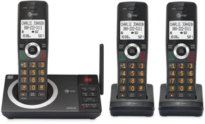 CL82318 3-Handset Expandable DECT 6.0 Cordless Phone, Charcoal Black Large Display, Big Buttons, Answering Machine, Smart Call Blocker, Long Range CL82318 3-Handset Expandable DECT 6.0 Cordless Phone, Charcoal Black Large Display, Big Buttons, Answering Machine, Smart Call Blocker, Long Range