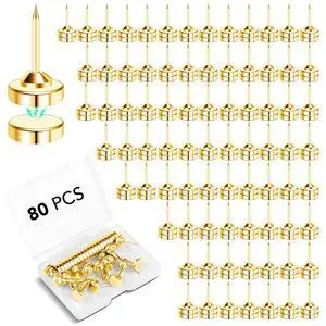 80 Sets Magnetic Push Pins, Gold Magnet Thumbtack Flat Push Pin, Magnetic Thumbtacks for Wall Bulletin Board Poster and Photo Hangers 80 Sets Magnetic Push Pins, Gold Magnet Thumbtack Flat Push Pin, Magnetic Thumbtacks for Wall Bulletin Board Poster and Photo Hangers