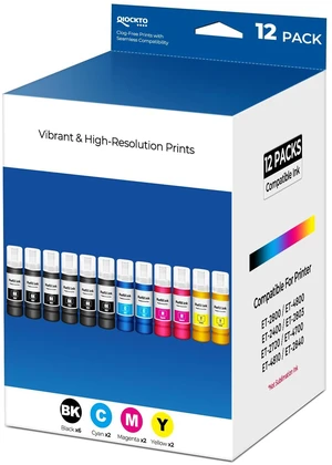 Compatible for EPT522 Ink Refill Bottles Replacement for ET-2800 ET-2400 ET-4800 ET-2803 for EPT522 Ink Bottle for Eco tank ET2800 ET2400 ET4800 ET2803 ET-2720 ET-4700 ET-4810 ET-2840 2800 12 Pack Compatible for EPT522 Ink Refill Bottles Replacement for ET-2800 ET-2400 ET-4800 ET-2803 for EPT522 Ink Bottle for Eco tank ET2800 ET2400 ET4800 ET2803 ET-2720 ET-4700 ET-4810 ET-2840 2800 12 Pack