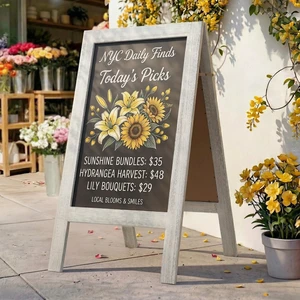 A Frame Chalkboard Signs 40"x20", Large Freestanding Chalk Board Solid Pine Wood, Widened Frame, Large Writing Area, Stable Structure for Outdoor Use, Great for Bar Wedding and School A Frame Chalkboard Signs 40"x20", Large Freestanding Chalk Board Solid Pine Wood, Widened Frame, Large Writing Area, Stable Structure for Outdoor Use, Great for Bar Wedding and School