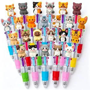 48PCS Cat 4-in-1 Multicolor Pens, Cute Pens for Kids Party Favors Kawaii Ballpoint Pens, Cute Birthday Gifts, Classroom Rewards, Fun Party Supplies and School Pens for Boys & Girls 48PCS Cat 4-in-1 Multicolor Pens, Cute Pens for Kids Party Favors Kawaii Ballpoint Pens, Cute Birthday Gifts, Classroom Rewards, Fun Party Supplies and School Pens for Boys & Girls