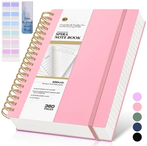 Pink Spiral Notebook Journal, 360 Pages College Ruled Notebooks, Lined Thick Journals for Women Men,B5 Big Spiral Notebooks with 100GSM Paper, Spiral Bound Journal for Writing Work School 7.6"×10" Pink Spiral Notebook Journal, 360 Pages College Ruled Notebooks, Lined Thick Journals for Women Men,B5 Big Spiral Notebooks with 100GSM Paper, Spiral Bound Journal for Writing Work School 7.6"×10"