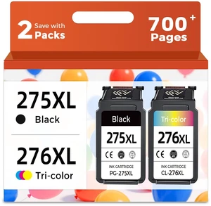 275XL 276XL Ink Cartridge for Canon 275 276 XL Replacement to TS3700 TR4700 PG-275 CL-276 XL Ink for Cannon PG275XL Black Color for PG275 Printer PIXMA TR4720 TR4722 TS3522 TS3722 TS3500 TS3720 TS3520 275XL 276XL Ink Cartridge for Canon 275 276 XL Replacement to TS3700 TR4700 PG-275 CL-276 XL Ink for Cannon PG275XL Black Color for PG275 Printer PIXMA TR4720 TR4722 TS3522 TS3722 TS3500 TS3720 TS3520
