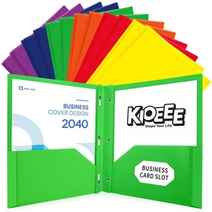 Plastic Folders with Pockets and Prongs (12 Pack,Multi-Colored),Fit Letter Size Paper,Business Card Slot,2-Pocket Folder for School Office or Home,Durable Acid-Free Poly,Back to School Supplies Plastic Folders with Pockets and Prongs (12 Pack,Multi-Colored),Fit Letter Size Paper,Business Card Slot,2-Pocket Folder for School Office or Home,Durable Acid-Free Poly,Back to School Supplies