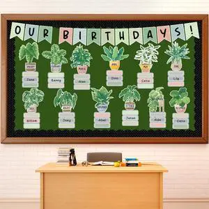 Happy Birthday Bulletin Board Decorations Boho Plants Birthday Bulletin Board Border Set Greenery Paper Cutouts for Calendars Back to School Preschool Chalkboard Supplies Happy Birthday Bulletin Board Decorations Boho Plants Birthday Bulletin Board Border Set Greenery Paper Cutouts for Calendars Back to School Preschool Chalkboard Supplies