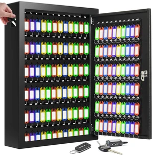 150 Keys Cabinet Organizer Wall Mount with Anti-Theft Deposit Key Slot Heavy Duty Key Lock Box with Key Hooks & 150 Tags Key Labels | Large Key Box for Office Dealerships Landlord Property Manage 150 Keys Cabinet Organizer Wall Mount with Anti-Theft Deposit Key Slot Heavy Duty Key Lock Box with Key Hooks & 150 Tags Key Labels | Large Key Box for Office Dealerships Landlord Property Manage