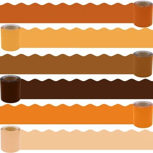 Fall Bulletin Board Borders Decorations Set - 6 Rolls 216ft Colorful Fall Borders Scalloped Trim for Thanksgiving Back to School Supplies, School Door Wall Decor, Teacher Classroom Must Haves Fall Bulletin Board Borders Decorations Set - 6 Rolls 216ft Colorful Fall Borders Scalloped Trim for Thanksgiving Back to School Supplies, School Door Wall Decor, Teacher Classroom Must Haves