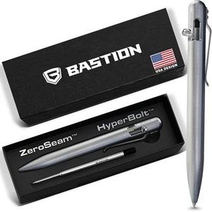 Bolt Action Pen, Titanium Silver, HyperBolt & ZeroSeam EDC Pen, Refillable Titanium Writing Pen, Premium Graduation Gift, Flagship Executive Pocket Pen Bolt Action Pen, Titanium Silver, HyperBolt & ZeroSeam EDC Pen, Refillable Titanium Writing Pen, Premium Graduation Gift, Flagship Executive Pocket Pen