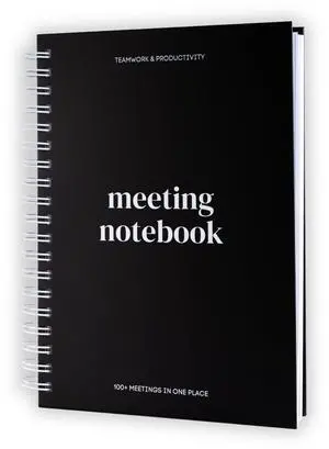 Meeting Notebook for Work OrganizationWork Notebook for Note Taking Meeting Planner & Office Supplies for Men & Women to Stay Organized with 100+ Meeting Pages, Action Items & Project Planning Meeting Notebook for Work OrganizationWork Notebook for Note Taking Meeting Planner & Office Supplies for Men & Women to Stay Organized with 100+ Meeting Pages, Action Items & Project Planning