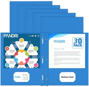 30 Pack Two Pocket Paper Folders with Prongs, Letter Size(Lightblue) 3 Prong Folders with Pockets, Paper, 3 Hole Punched, For School, Office, Home, Business 30 Pack Two Pocket Paper Folders with Prongs, Letter Size(Lightblue) 3 Prong Folders with Pockets, Paper, 3 Hole Punched, For School, Office, Home, Business