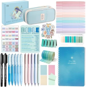 50 Bible Study Supplies Journaling Kit with Journal and Case, Blue Bible Study Journaling Kit for Women, Deluxe Gift Box with Bible Accessories Helps Highlight Verses, Organize Notes 50 Bible Study Supplies Journaling Kit with Journal and Case, Blue Bible Study Journaling Kit for Women, Deluxe Gift Box with Bible Accessories Helps Highlight Verses, Organize Notes