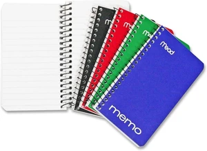 Spiral Memo Notebook, 8 Count, Pocket-Notebook, College Ruled Paper, 3" x 5", 60 Sheets perNotebook, Assorted Colors (73605) (Pack of 9) Spiral Memo Notebook, 8 Count, Pocket-Notebook, College Ruled Paper, 3" x 5", 60 Sheets perNotebook, Assorted Colors (73605) (Pack of 9)