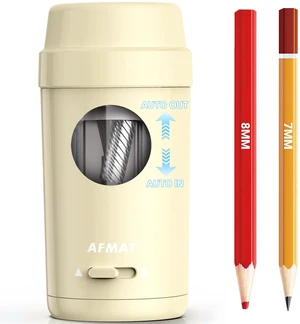 Electric Pencil Sharpener, Auto in & Out, Fully Automatic Pencil Sharpener for Colored Pencils, Rechargeable Hands-Free Sharpeners for 7-8mm Pencils, Good for Classroom/Home PSX8(Off White) Electric Pencil Sharpener, Auto in & Out, Fully Automatic Pencil Sharpener for Colored Pencils, Rechargeable Hands-Free Sharpeners for 7-8mm Pencils, Good for Classroom/Home PSX8(Off White)