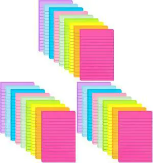 27 Pack Lined Sticky Notes 4x6 in Post Sticky Notes with Lines, 9 Bright Colors Self Sticky Notes Pad Its, Large Ruled Sticky Note for Office, Home, 35 Sheets/Pad 27 Pack Lined Sticky Notes 4x6 in Post Sticky Notes with Lines, 9 Bright Colors Self Sticky Notes Pad Its, Large Ruled Sticky Note for Office, Home, 35 Sheets/Pad
