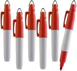 Mini Permanent Markers | Assorted Colours | Fine Point | 6 Count (Red Pack of 48) Mini Permanent Markers | Assorted Colours | Fine Point | 6 Count (Red Pack of 48)