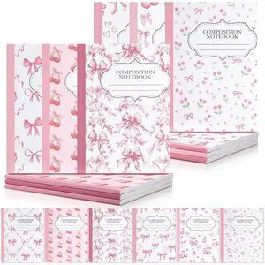 6 Pack Pink Cherry Composition Notebook College Ruled Back to School Supplies 110 Pages Note Taking, 9-3/4 x 7-1/2"Inch Size, Preppy Aesthetic Design, Cute Journal Office Use 6 Pack Pink Cherry Composition Notebook College Ruled Back to School Supplies 110 Pages Note Taking, 9-3/4 x 7-1/2"Inch Size, Preppy Aesthetic Design, Cute Journal Office Use