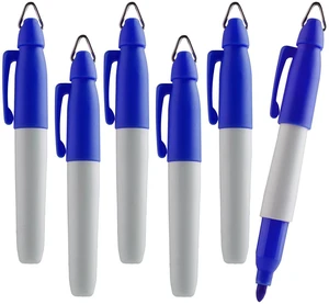Mini Permanent Markers | Assorted Colours | Fine Point | 6 Count (Blue Pack of 48) Mini Permanent Markers | Assorted Colours | Fine Point | 6 Count (Blue Pack of 48)