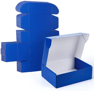 20 Pack 12x9x4 in Cardboard Shipping Boxes, Royal Blue Gift Box Bright Color, Tuck Top, Quick Fold, Easy Assemble, Shape Well, Single Corrugated, Shirt, Shoe, Small Business Packaging 20 Pack 12x9x4 in Cardboard Shipping Boxes, Royal Blue Gift Box Bright Color, Tuck Top, Quick Fold, Easy Assemble, Shape Well, Single Corrugated, Shirt, Shoe, Small Business Packaging