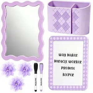 8 PCS Purple Locker Accessories Kit for Girls with Magnetic Mirror Whiteboard Pen Holder Flower Magnets Cute Aesthetic Locker Decoration Set for School Dorm Office Organization 8 PCS Purple Locker Accessories Kit for Girls with Magnetic Mirror Whiteboard Pen Holder Flower Magnets Cute Aesthetic Locker Decoration Set for School Dorm Office Organization