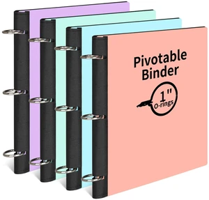 4 Pcs 360° Pivotable 3 Ring Binder, Soft 1 inch Binders 3 Ring, Flexible Thin Soft Three Ring Binder Fits 8.5" x 11", for Home, School and Office-Blue, Green, Pink, Purple 4 Pcs 360° Pivotable 3 Ring Binder, Soft 1 inch Binders 3 Ring, Flexible Thin Soft Three Ring Binder Fits 8.5" x 11", for Home, School and Office-Blue, Green, Pink, Purple