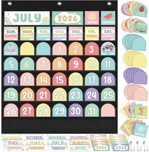 Classroom Pocket Chart Calendar Black Pastel Back to School Set Date Weather Season Festival Cards, Flip Chart Design, Bulletin Board for Teachers and School Classroom Decor Supplies Classroom Pocket Chart Calendar Black Pastel Back to School Set Date Weather Season Festival Cards, Flip Chart Design, Bulletin Board for Teachers and School Classroom Decor Supplies
