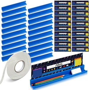 15 Pcs Classroom Desk Name Plates Holder Set Index Cards Storage Classroom Name Tags Kids Desk Accessories Desktop Helper Prop and Park Station Tray Organizer Water 15 Pcs Classroom Desk Name Plates Holder Set Index Cards Storage Classroom Name Tags Kids Desk Accessories Desktop Helper Prop and Park Station Tray Organizer Water