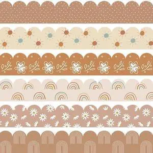 168ft Boho Bulletin Board Borders, Boho Classroom Decorations, Retro Floral Daisy Sun Rainbow Dot Trim Borders for Teacher School Supplies Classroom Door Wall Decor, 6 Styles 168ft Boho Bulletin Board Borders, Boho Classroom Decorations, Retro Floral Daisy Sun Rainbow Dot Trim Borders for Teacher School Supplies Classroom Door Wall Decor, 6 Styles