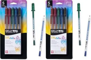 57375 5-Piece Gelly Roll Blister Card Assorted Colors Dark Metallic Gel Ink Pen Set (Pack of 2) 57375 5-Piece Gelly Roll Blister Card Assorted Colors Dark Metallic Gel Ink Pen Set (Pack of 2)