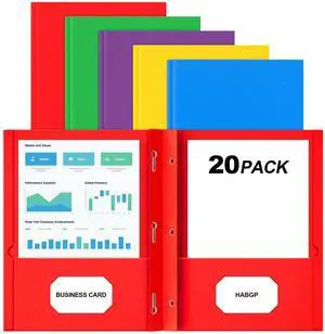 2 Pocket Folders with Prongs, 20 Pack Paper Folders with Pockets & 3 Prongs Assorted 5 Colors, Fit Letter Size Paper, for Organizing Files in School, Office, Business 2 Pocket Folders with Prongs, 20 Pack Paper Folders with Pockets & 3 Prongs Assorted 5 Colors, Fit Letter Size Paper, for Organizing Files in School, Office, Business
