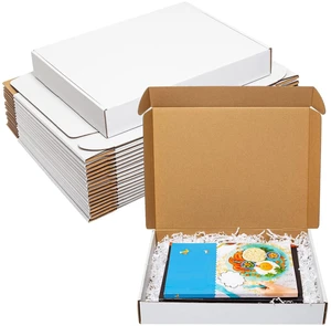 13x10x2 Inches Shipping Boxes 25 Pack Corrugated Cardboard White Box 3 Layers, Medium White Literature Mailer Packaging Supplies, Mailing Boxes for Small Business 13x10x2 Inches Shipping Boxes 25 Pack Corrugated Cardboard White Box 3 Layers, Medium White Literature Mailer Packaging Supplies, Mailing Boxes for Small Business